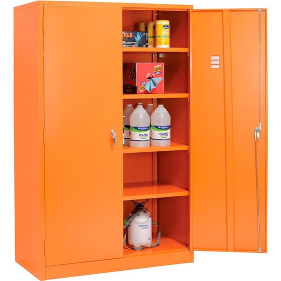 Assembled Emergency Preparedness Cabinet, Orange - 48 x 24 x 78 in.