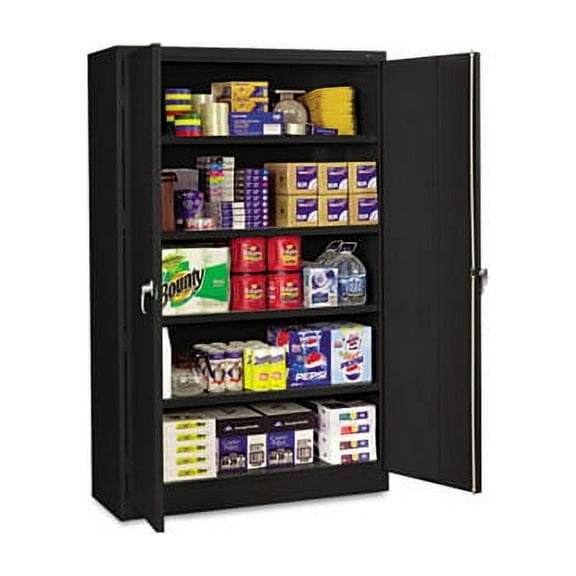 Assembled Jumbo Steel Storage Cabinet 48w x 18d x 78h, Black