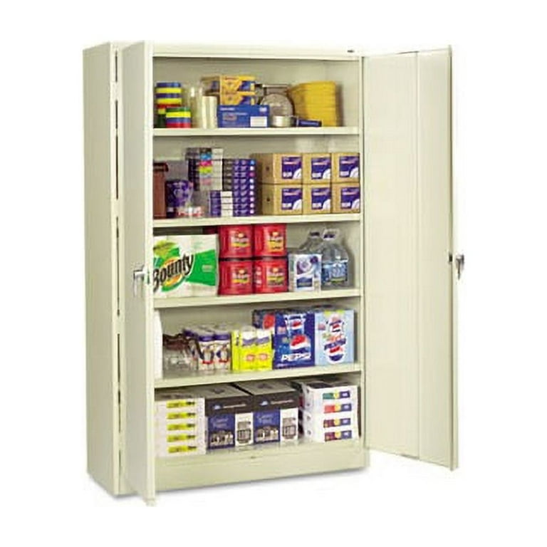 Assembled Jumbo Steel Storage Cabinet, 48w x 18d x 78h, Putty Assembled Jumbo Steel Storage Cabinet, 48w x 18d x 78h, Putty