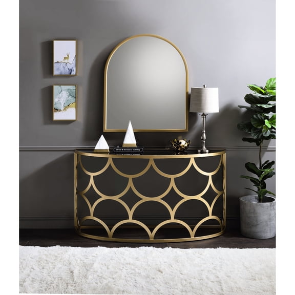 Assembled Metal Table - Tempered Glass Top - Retail Store or Boutique - Draws Attention