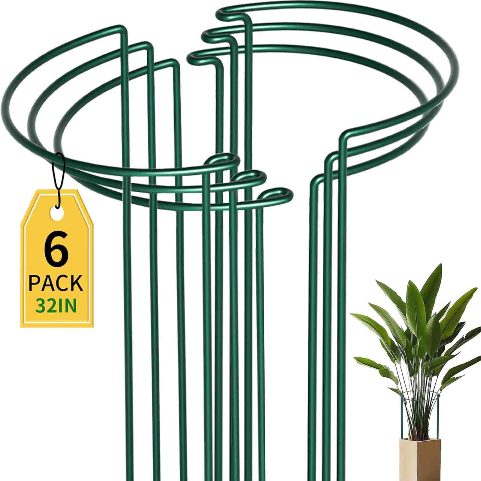 Cage Interlock Assembled Plant Support Stakes for Large Heavy Plants,6PCS Peony ...