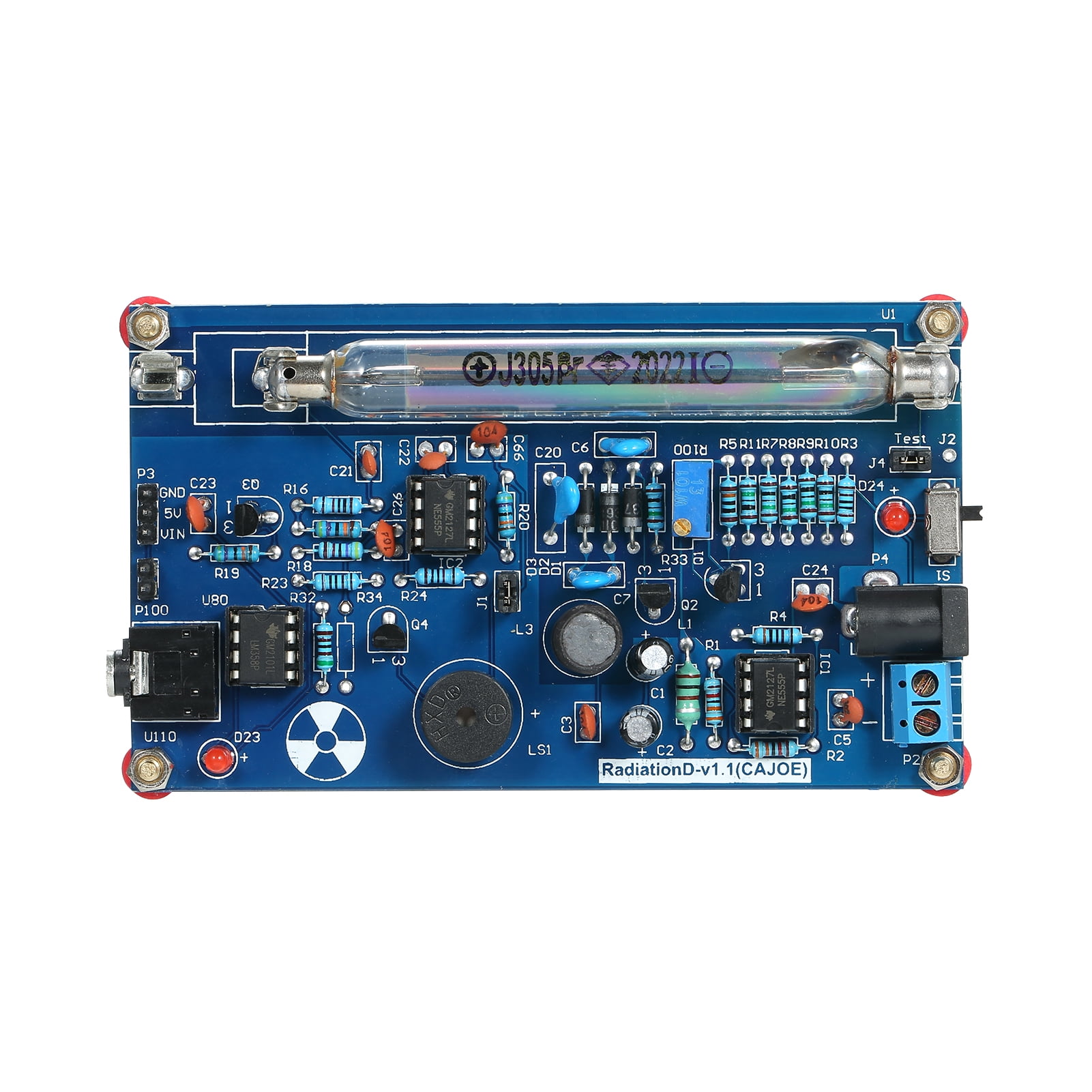 Assembled Radiation Detector System, DIY Miller Tube Nuclear Geiger Counter Kit Module Experimental