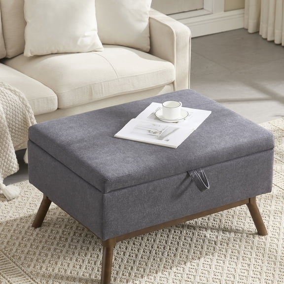 Assembled Storage Bench | Used in Living Room as Foot Stool or Additional Sitting | Handmade with Engineered Woods | Solves Storage Shortage Problem