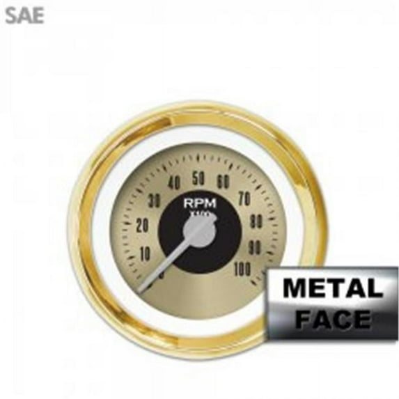 Assembled Tachometer Gauge - American Classic Gold Face, Silver Modern parts