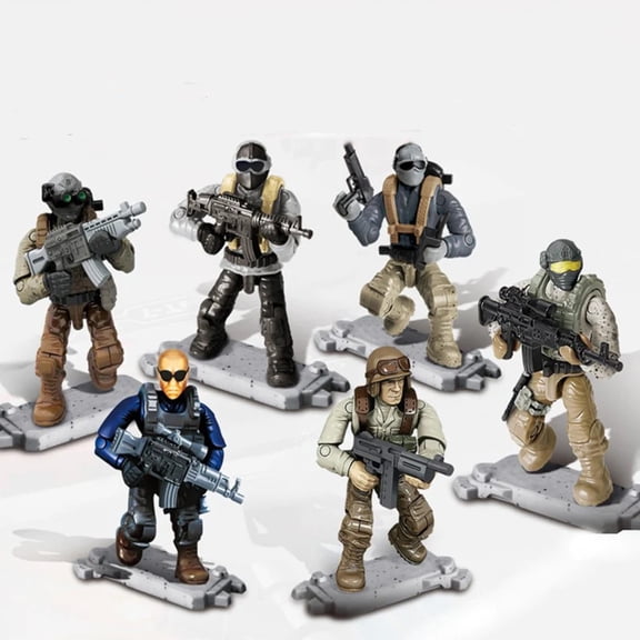 Assembling Joint Movable Soldier Puzzle Military Model Building Blocks Small Doll Foreign Trade Toys