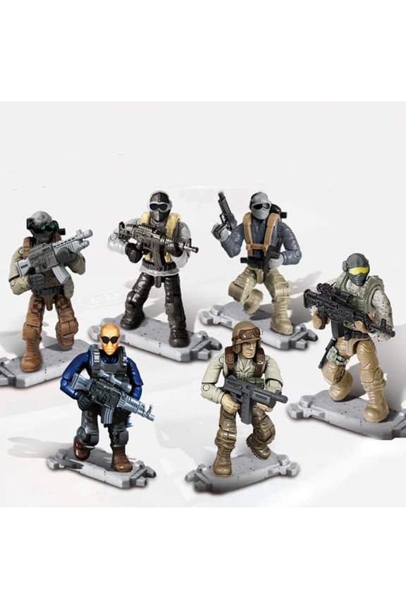 Assembling Joint Movable Soldier Puzzle Military Model Building Blocks Small Doll Foreign Trade Toys