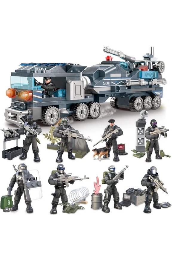 Assembling Joint Movable Soldier Puzzle Military Model Building Blocks Small Doll Foreign Trade Toys