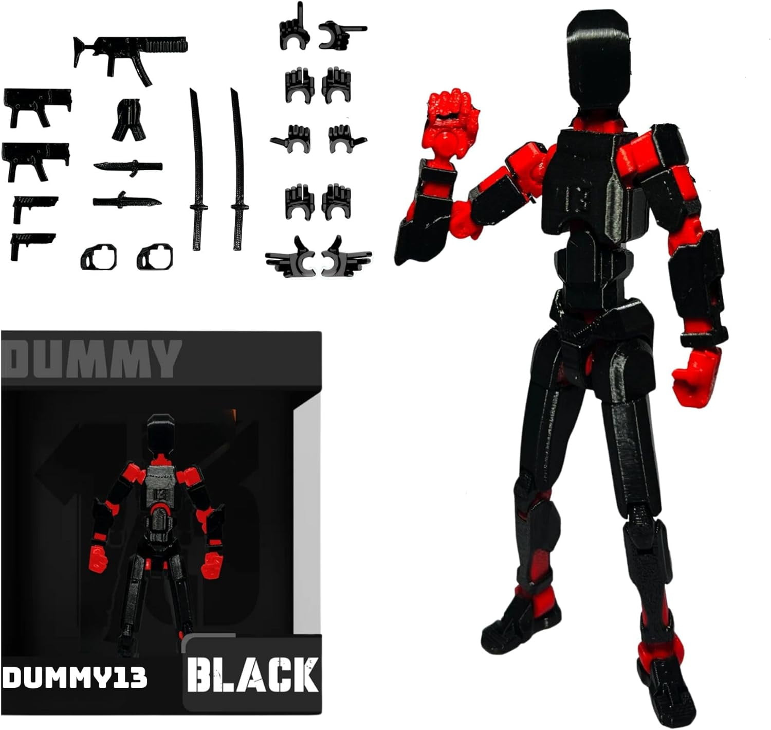 Assembly Already Dummy13 Action Figure, 3D Printed Multi