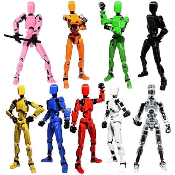 (Assembly Completed 2025 New Titan 13 Action Figure Set,Lucky Robot 13 Action Figure 3D Printed Multi-Jointed Movable,Nova 13 Action Figures,Multiple Accessories (Assembly Completed- 9pcs)