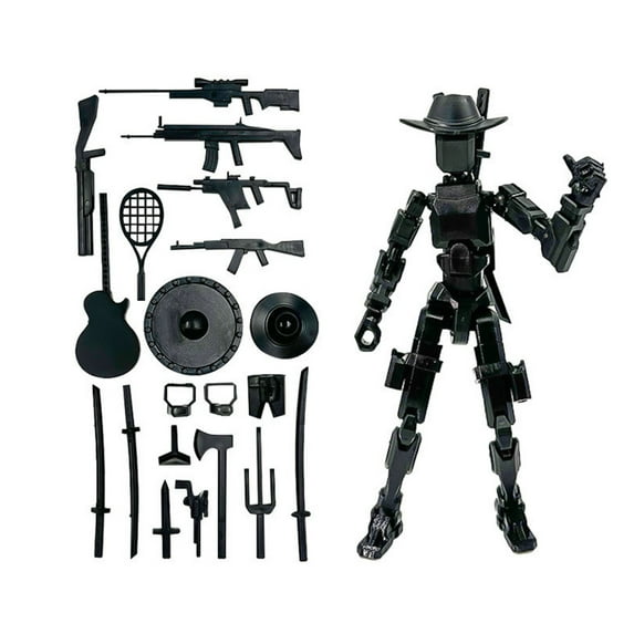 Assembly Completed Special Forces with a Wide Variety Of Weapons Action Figures Set, Multi-Jointed Movable3D Printed Movable Doll for Office Desks and Birthday Gift 4.7in