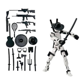 Assembly Completed Special Forces with a Wide Variety Of Weapons Action Figures Set, Multi-Jointed Movable3D Printed Movable Doll for Office Desks and Birthday Gift 4.7in