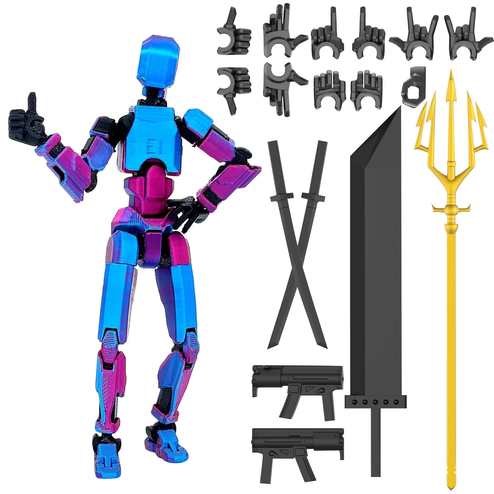 Assembly Completed T13 Action Figure,3D Printed Multi-Jointed Movable ...