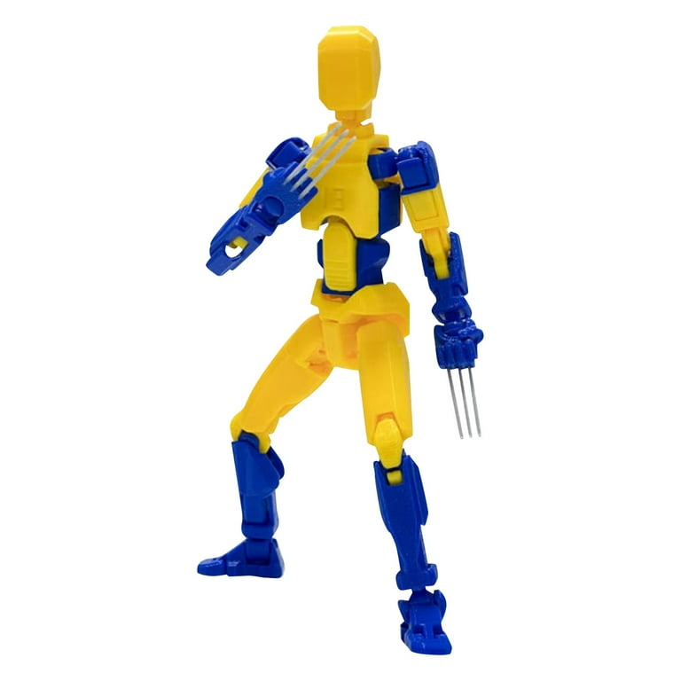 Lainiaoly Nova 13 Action Figure Multi-snodate, Stampato In 3D Con Articolazione Completa, Per Animazione Stop Motion, Nero Rosso