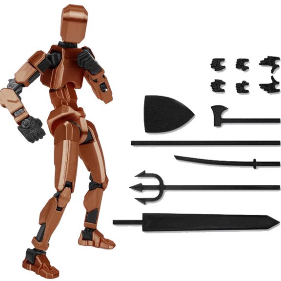 (Assembly Completed) T13 Action Figure, Titan 13 3D Printed Robot Figure, Multi-Jointed Movable Articulated Model, 8 Inch Collectible Desktop Decoration Ornament, 1 Pack