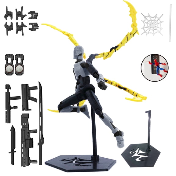 (Assembly Completed) T13 Action Figure, Titan 13 3D Printed Super Style Articulated Figure, Multi-Jointed Movable Robot Model, Collectible Desktop Decoration Ornament, 1 Pack