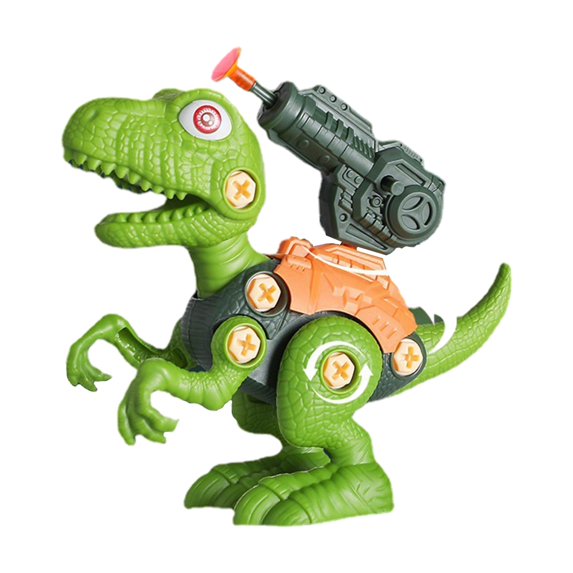 Assembly Dinosaur Toy High-Strength Material Puzzle Detachable Suction Plate Early Educational Screw Figure DIY for Children Kids Raptors