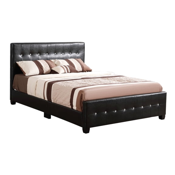 Assembly-Needed for Transport - Transitional Black Full Bed with Foam