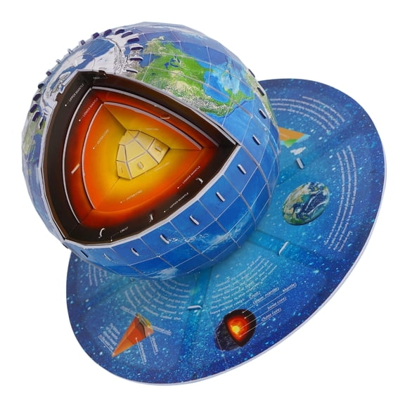 Assembly Paper Earth Internal Structure Model Geography Teaching Aid For Homeschooling Classsroom Demomnstration