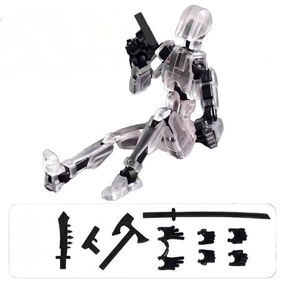 Assembly T13 3D Printed Dummy Robot Action Figure | Multi-Articular,Upgraded Tight Joints,Collectors Desktop ornament dynamic modeling