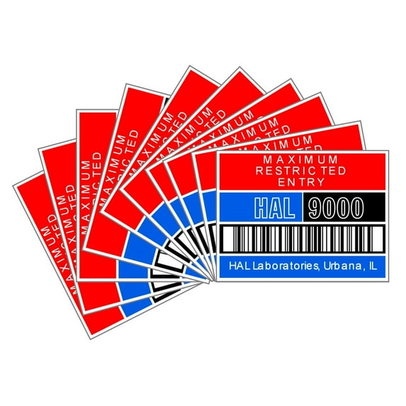 Asset Tag - Property of HAL Laboratories - 2001 A Space Odyssey