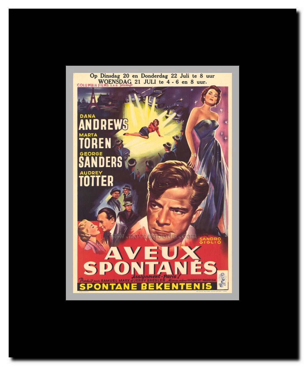 Assignment: Paris Framed Movie Poster