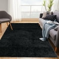 thumbnail image 1 of Assile Black 4 x 6 feet High-Pile Shaggy Area Rugs Non Slip Plush Shag Rug Perfect for Living Rooms, Bedrooms, Dining Rooms, 1 of 7