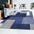 thumbnail image 1 of Assile Modern Geometric Pattern Area Rug Stain Resistant Rugs for Living Room Bedroom and Dining Room Playroom, Navy Blue, 8 x 10 feet, 1 of 7