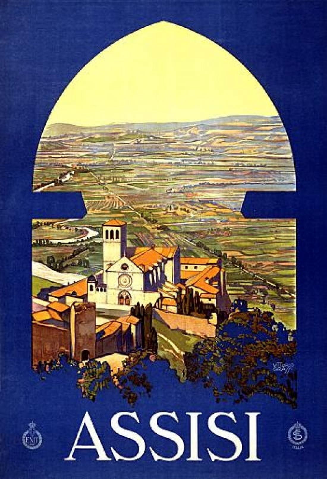 Assisi Italy Travel Canvas Art - (36 x 54)