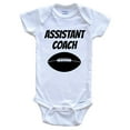 thumbnail image 1 of Assistant Coach Funny Baby Bodysuit For Football Coach's Son Or Daughter, 3-6 Months White, 1 of 2
