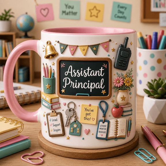 Assistant Principal Mug Personalized Name Back to School Coffee Cup School Admin Gift