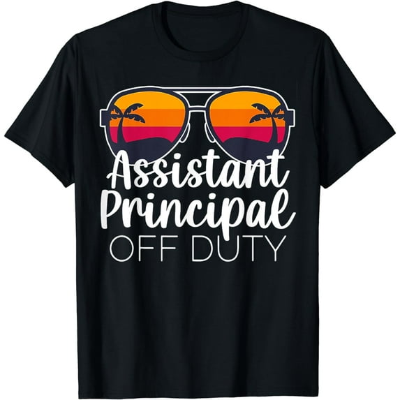 Assistant Principal Off Duty Sunglasses Beach Sunset T-Shirt