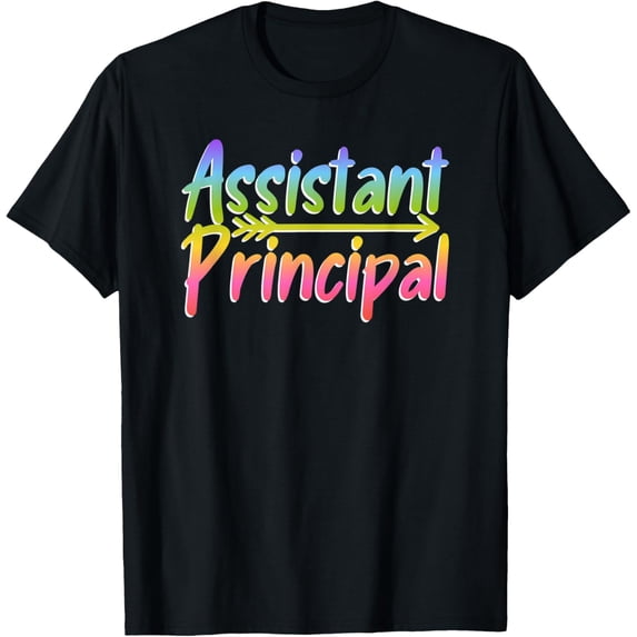 Assistant Principal School Head Teacher Rainbow Colorful Art T-Shirt
