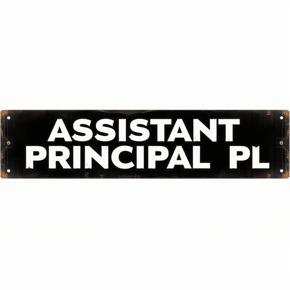 Assistant Principal Sign 16*4 Inches "ASSISTANT PRINCIPAL PL" School Office Educational Decor