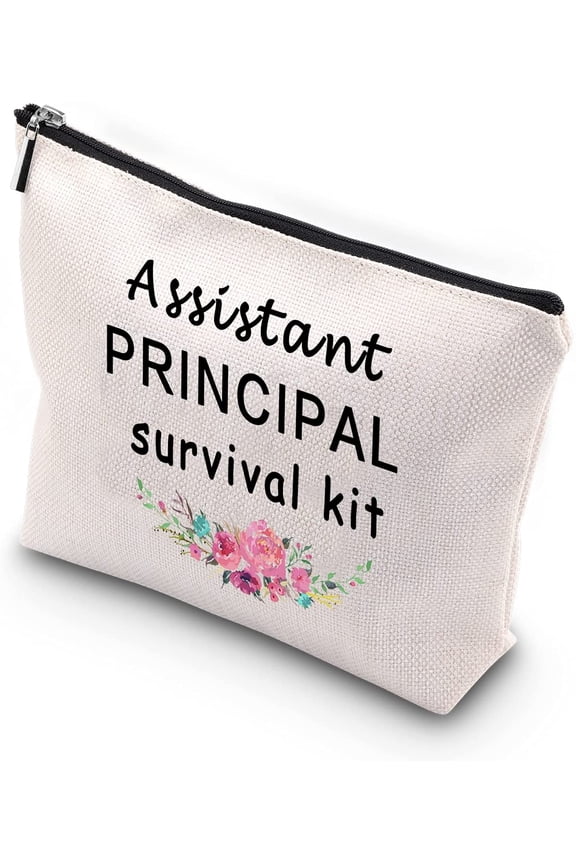 Assistant Principal Survival Kit Funny Zipper Pouch Makeup Bag for Assistant Principal