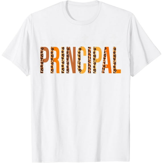 Assistant Principal leopard Fall Autumn Lovers Thanksgiving Mens T-Shirt