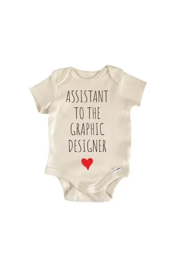 Assistant To The Graphic Designer Baby Boy Girl Clothes Bodysuit Cute Newborn Cute Baby Onesie, BABY BODYSUIT LAT 4424