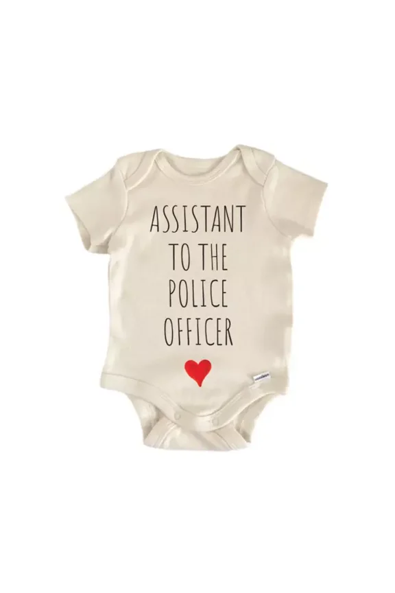 Assistant To The Poli.Ce Officer Baby Boy Girl Clothes Bodysuit Cute Newborn Cute Baby Onesie, BABY BODYSUIT LAT 4424