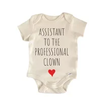 Assistant To The Professional Clown Baby Boy Girl Clothes Bodysuit Cute Newborn Cute Baby Onesie, BABY BODYSUIT LAT 4424
