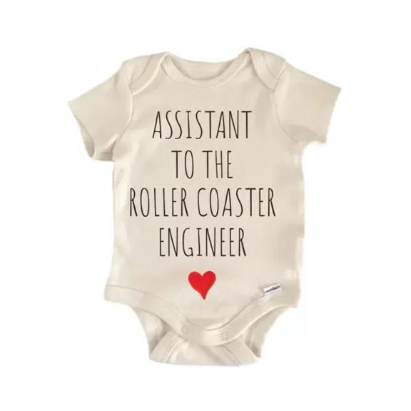 Assistant To The Roller Coaster Engineer Baby Boy Girl Clothes Bodysuit Cute Baby Onesie, BABY BODYSUIT LAT 4424