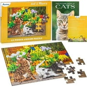 Assistex Dementia Jigsaw 63 Large Puzzle for Seniors - Alzheimers Activity for Adults with Conversation Prompts - Best Memory Game for Patiens in Nursing Home - Build in Box Activities for Elderly