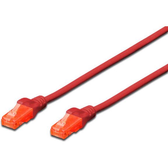 Assmann Digitus DK-1617-050/R 5 mt Cat6 AWG26/7 U/utp Lszh Red Patch Cord Cable