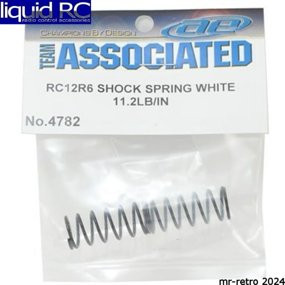 Associated 4782 RC12R6 Shock Spring white 11.2 lb/in