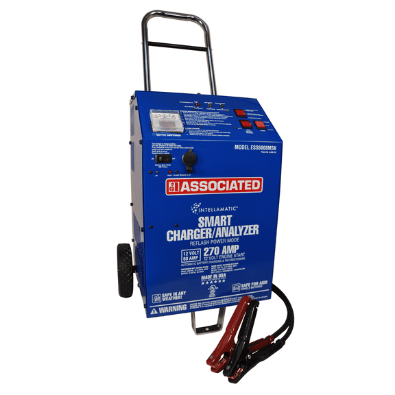 Associated ESS6008MSK - Charger, 12V 60A, Intellamatic, Wheels (ESS) With 15Amp Memory Saver Port + MS6209-12 + CC6212
