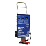 Associated US20 - Charger, 6/12V 40/40/10A, 200 Amp Cranking Assist, Wheels (With Timer)
