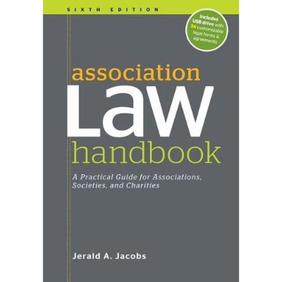 Pre-Owned Association Law Handbook: A Practical Guide for Associations, Societies, and Charities (Hardcover) 0880343982 9780880343985