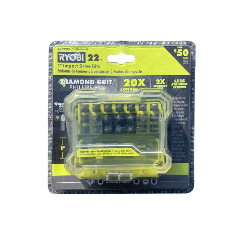 Assorted 1 in. Diamond Grit Impact Drive Bits 22 Piece Walmart