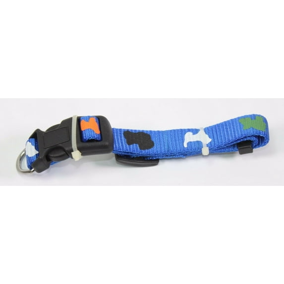 Assorted 12" to 16" Inch Adjustable Puppy Print Nylon Collar Medium Sized Dogs CL0028
