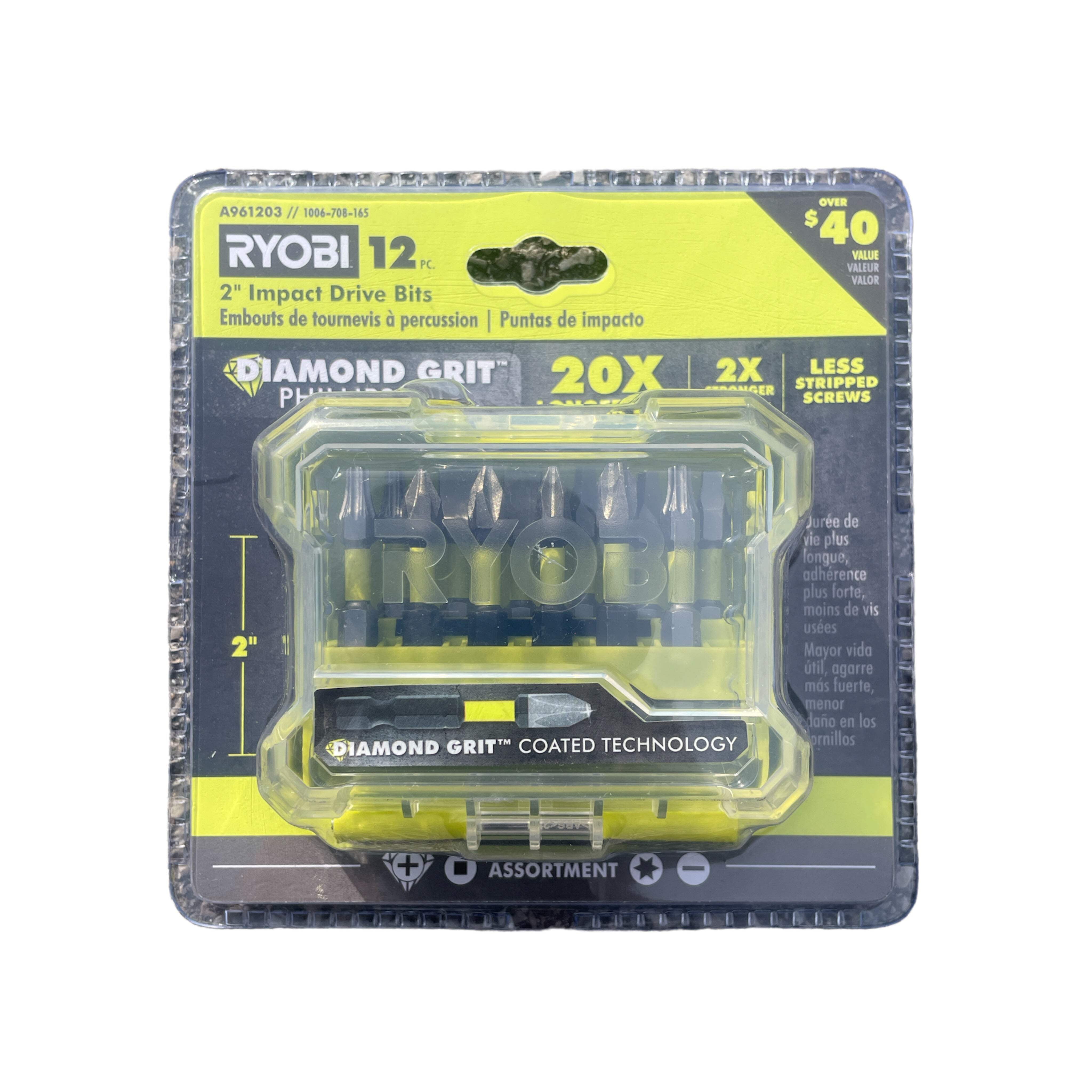 Assorted 2 in. Diamond Grit Impact Drive Bits 12 Piece Walmart