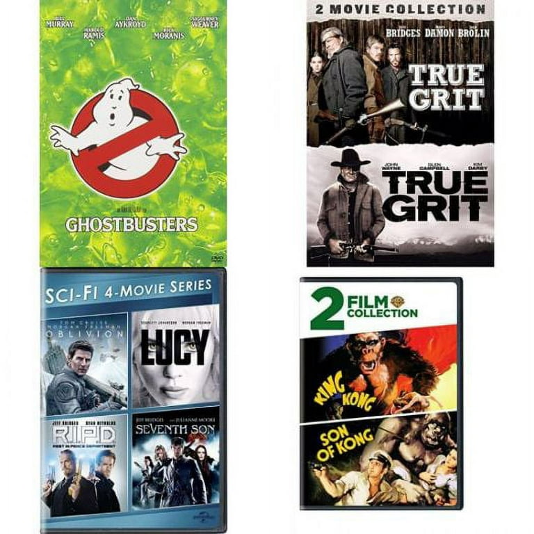 Assorted 4 Pack DVD Bundle: Ghostbusters Widescreen Edition : True Grit 2-Movie  Collection : 4 Movies: Sci-Fi Collection Oblivion / Lucy / R.I.P.D. /  Seventh Son : 2 Movies: King Kong / The Son of Kon 
