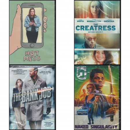 Assorted 4 Pack DVD Bundle: Hot Mess : The Creatress : The Bank Job : Naked Singularity